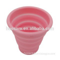Folding Food Grade Silicone Cup with Lid,100% Food Grade Silicone,Knock Down,easy taking for travel